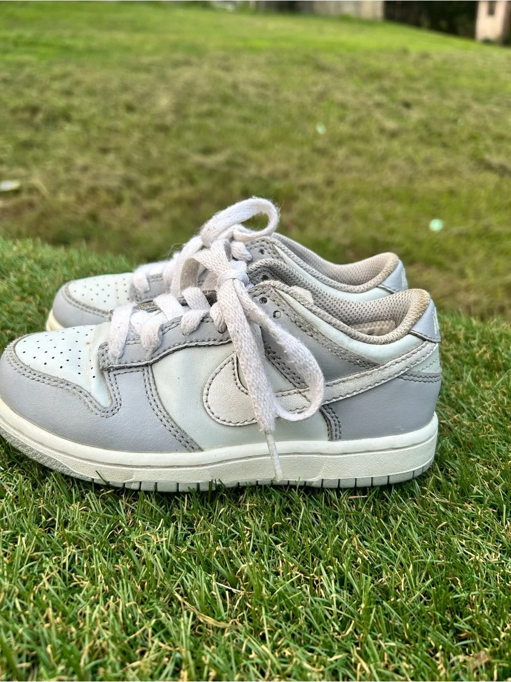 Nike Dunk Low PS Wolf Grey White DH9756-001 Kids Size 11 1/2 C,Sneakers